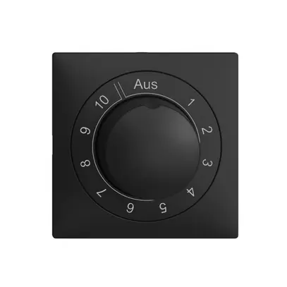 Frontset EDIZIOdue schwarz, 60×60mm für Drehzahlsteller 