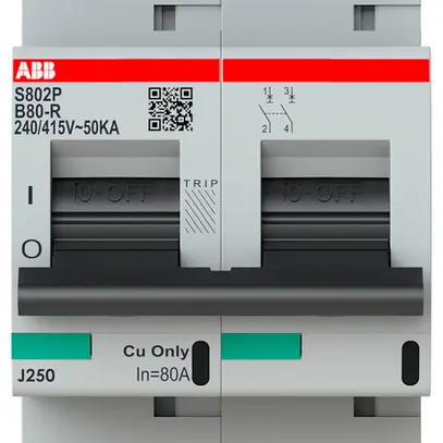 Disjoncteur ABB S802P-B80-R 2P 400V B-80A 50kA 3UM 