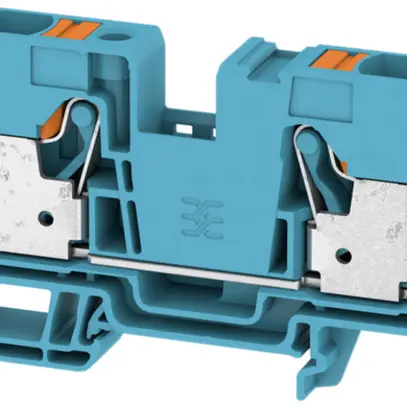 Borne de passage Weidmüller A2C PUSH IN 2×16mm² TS35 bleu 