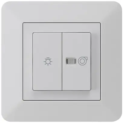 Interruttore luminoso INC kallysto.trend grigio chiaro 1/1L simb. illum.+ventil 