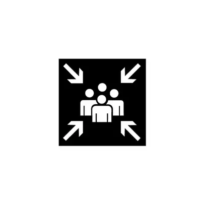Feuille symb.point de rencontre EDIZIOdue noir 42×42 pour lampe LED 