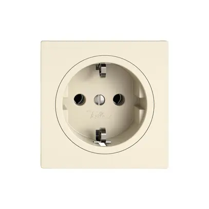Prise EDIZIO.liv SNAPFIX® SCHUKO 16A 230V 60×60mm crema 