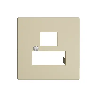 Placca frontale 3×RJ45 EDIZIOdue vanille, R&M swissline 