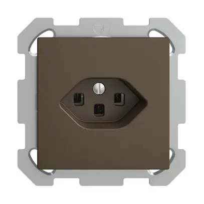 Presa INC EDIZIOdue T23 16A coffee, con morsetti innest. 
