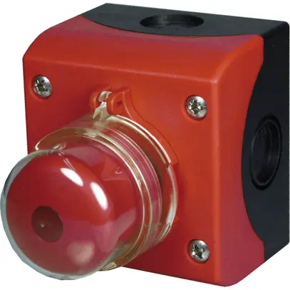 Interrupteur arrêt d'urgence AP 1F+1O pour installation ll.PV, plomb. 