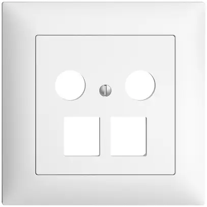 Kit d.recouvrement ENC Edue FMI, p.prise multimédia, p.2×RJ45 Keystone blanc 