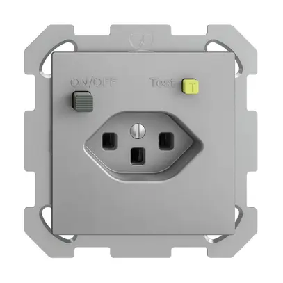 Prise ENC EDIZIOdue T23 FI 30mA FM, silver 