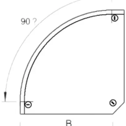 Couvercle Bettermann pour coude 90° 200mm A2 