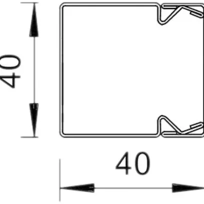 Canale d'installazione Bettermann LKM 40×40×2000mm acciaio zincato 