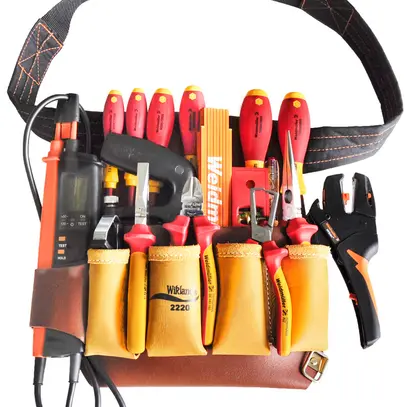 Werkzeugtasche Weidmüller WZTE Leder Premium 16-teilig 