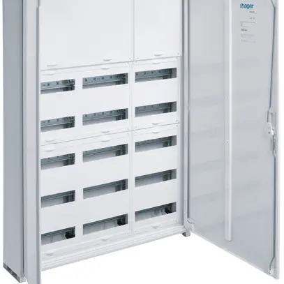 Distributore AP Hager univers 7-file 180UM coperchio IP44 800×1100×160mm 