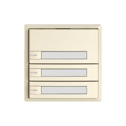 Poussoir KNX RGB EDIZIO.liv SNAPFIX® capteur temp.RGB-LED étiqu.3×com.1T cr 