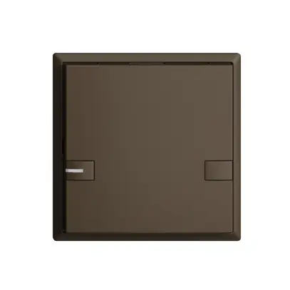 Poussoir univ. ENC 1×2t bornes à vis EDIZIOdue coffee, avec LED 