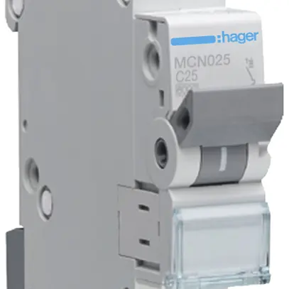 Disgiuntore Hager MCB 1P 230V tipo C 25A Icn 6kA 1UM 