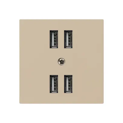 Prise 4×USB kallysto A 2400mA beige 