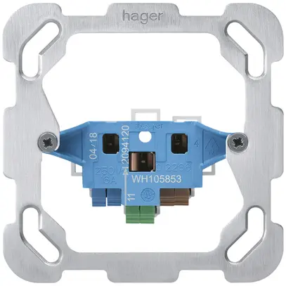 Intérieur prise Hager T13/23 avec bornes à ficher avec plaque de fixation 
