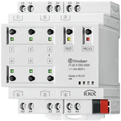 Actionneur-commutateur KNX AMD Finder, 6-canal, 16A/250V 
