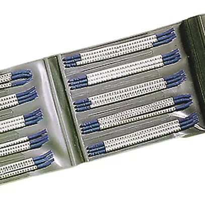 Kit de bague-repère Plica STD, pour 0.75…1mm² Ø1.9…2.65mm impression: 0…9, blanc 
