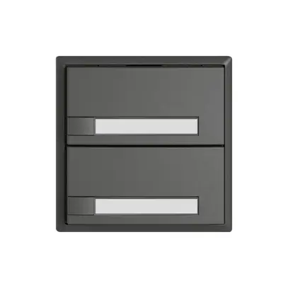 Poussoir KNX RGB EDIZIO.liv SNAPFIX® capteur temp.s.LED étiqu.2× comm.1T grf 
