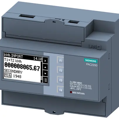 Misuratore di energia AMD Siemens SENTRON PAC2200 3×5A ModbusRTU MID 