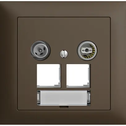 Presa multimedia INC EDIZIOdue FKE EASYNET 15dB, p.2×RJ45 S-One, coffee 