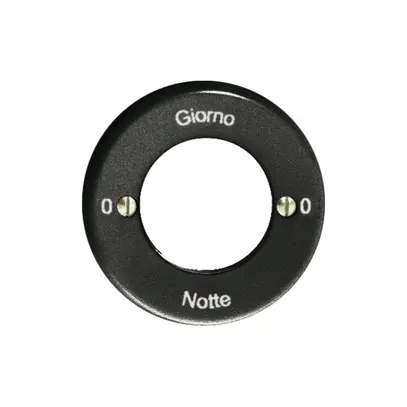 Kit front. 0-Giorno-0-Notte nero per interr.rotativo a chiave 