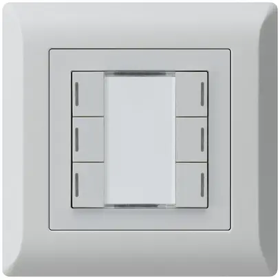 Poussoir ENC kallysto.line KNX 6×gris clair LED RGB s/e-link 