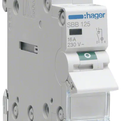 REG-Ausschalter Hager SBB 25A 230V 1 Schliesser 0 Öffner 1 Wechsler 