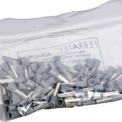 Embout de câble type A isolé 4mm²/12mm gris 