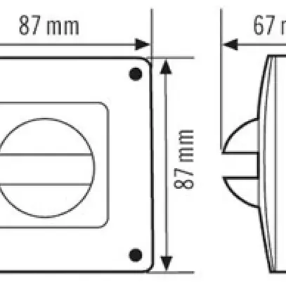 Protezione ESYLUX IP44 per PD 180/MD 180, bianco 