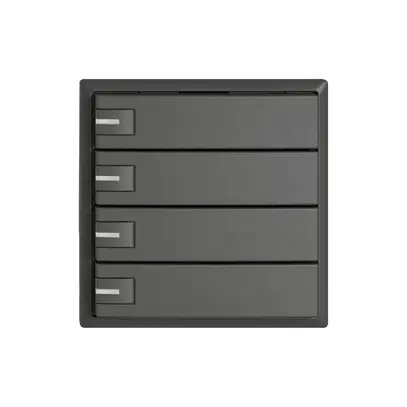 Pulsante KNX RGB EDIZIO.liv SNAPFIX® sensore temp.RGB-LED 4× com.1T grs 