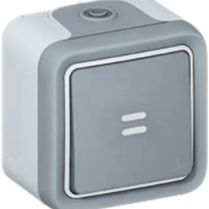 Interruttore a bilico lum. AP PLEXO 3/1L orientamento grigio 