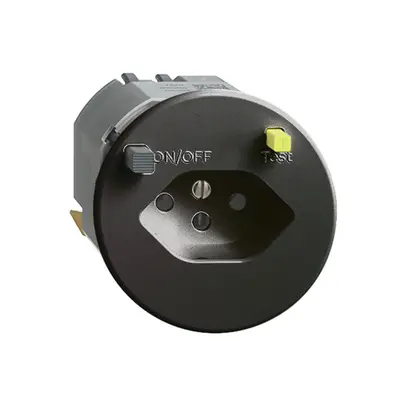 Prise ENC FH T13 FI 30mA P, noir 