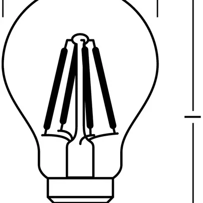 Lampada LED PARATHOM CLASSIC A60 FIL CLEAR DIM B22d 6.5W 827 806lm 