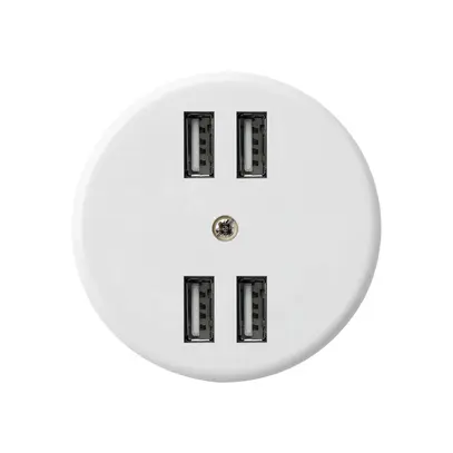 Steckdose 4×USB basico A 2400mA weiss 