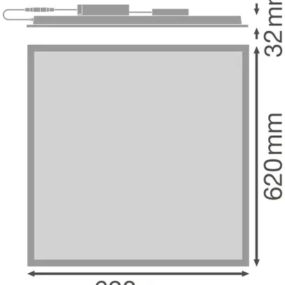 Plafonnier LED LDV PANEL COMFORT 625 36W 4200lm 4000K blanc 