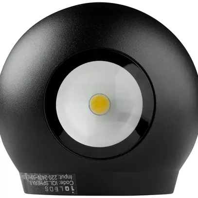 Applique LED Sir Heian SPHERA 6W 875lm 857 IP65 VAR dir./indir.Ø95mm noir 