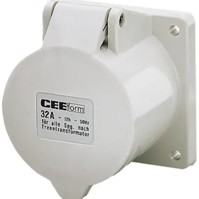 Presa INS IP44 grigio 5P 16A 0…50V 1h, 75×75×55mm 