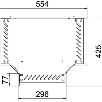 T-Stück BET RT 110×300mm Stahl bandverzinkt 