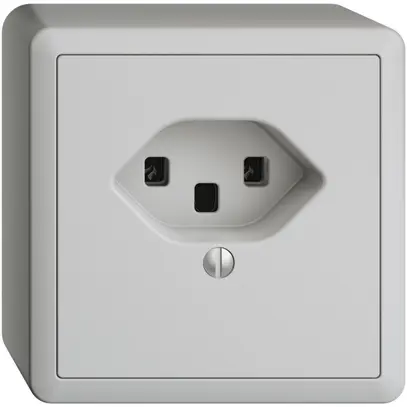 Presa AP EDIZIOdue T23 16A grigio chiaro, morsetti a vite 
