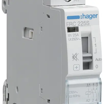 REG-Schütz Hager ERC 230VAC 2 Schliesser 0 Öffner 25A brummfrei 1TE 