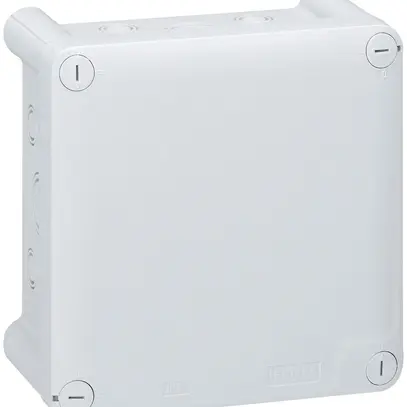Boîte de dérivation PLEXO vide 130×130mm gris clair 