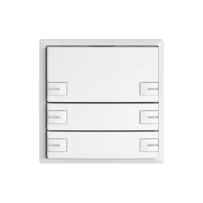 Poussoir KNX RGB EDIZIO.liv SNAPFIX® capteur temp.RGB-LED 6× comm.1T bc 