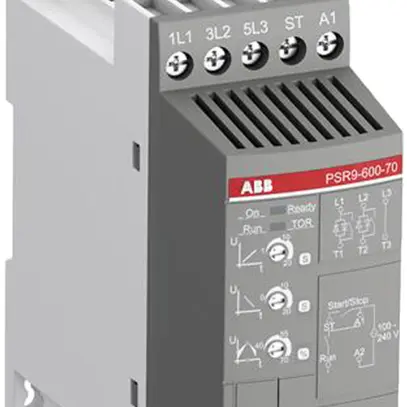 Starter progressivo ABB PSR 2.2kW/4kW (230V/400V), tensione d.com. 100…250VAC 