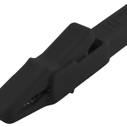 Morsetto coccodrillo AK 2 B 4mm sistema, isolato, nero 