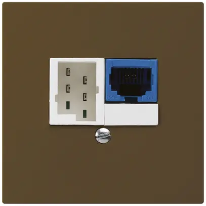 Boîte ENC DSL kallysto 1×RJ45/1×T+T brun 