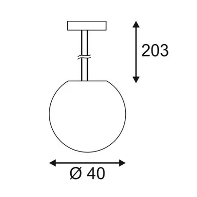 Luminaire suspendu SLV ROTOBALL 40 E27 24W IP20 blanc 