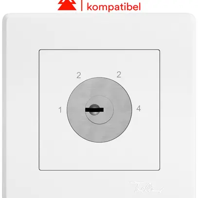 Interruttore a chiave INC EDIZIO.liv c.KABA 1262KA/5000 4 liv.1P 1-2-3-4 77mm bi 