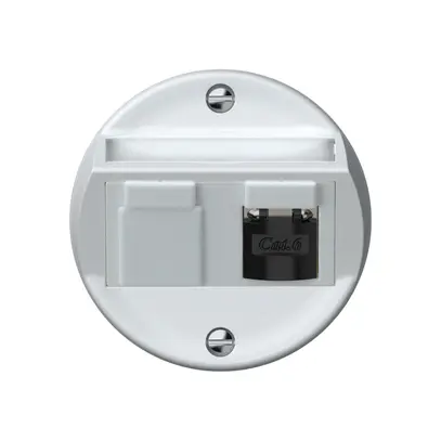 Scatola di raccordo origin RJ45 8(8) cat.6 obliquo schermate 60×60mm bianco 