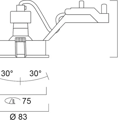 Spot INC Sylvania Inset Trend 75 1×GU10 IP20/23 Ø85mm nickel Indoor 